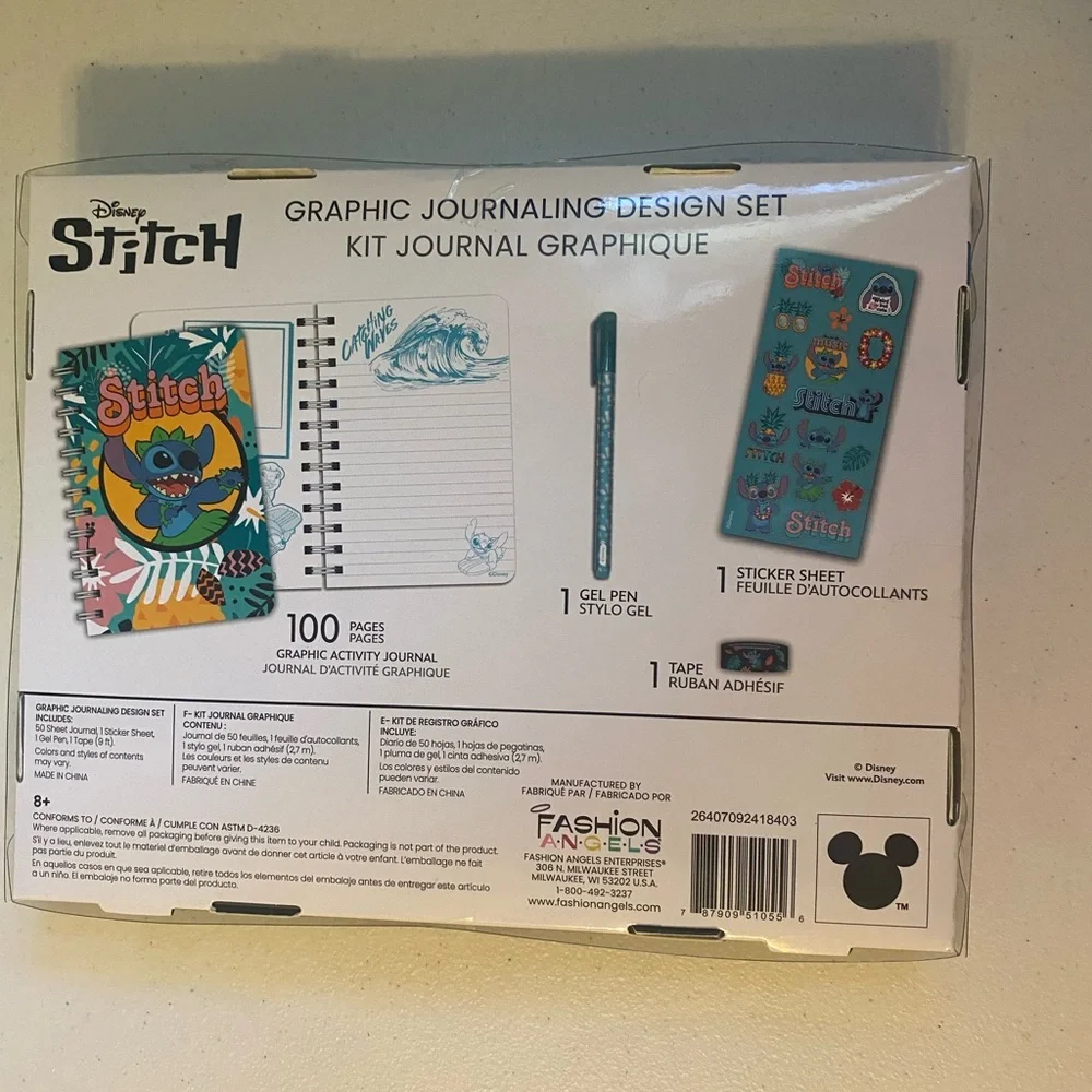 Disney Stitch Graphic Journaling Design Set - Teal & Yellow